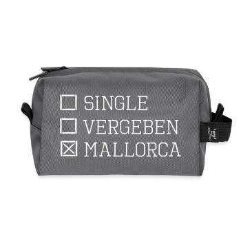 Mallorca Single Urlaub Partyurlaub - Recycelte Kulturtasche - Anthrazit - Vorne