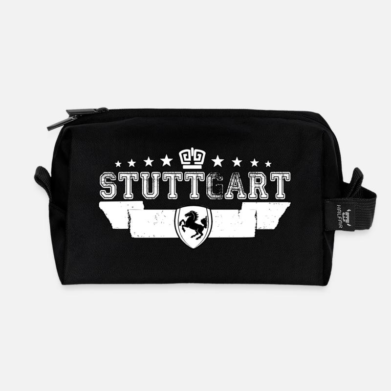 Stuttgart - Recycelte Kulturtasche - Schwarz