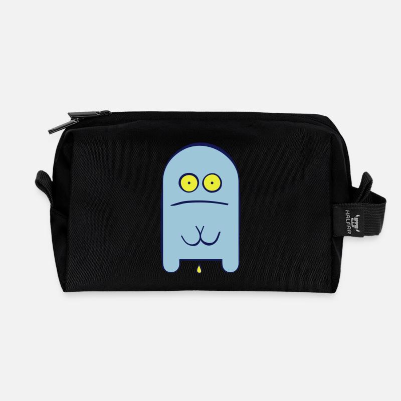 Pipimonster - Recycelte Kulturtasche - Schwarz