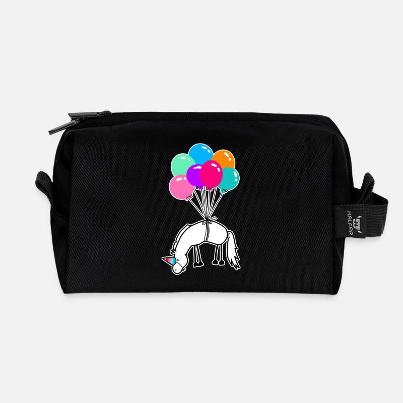 Ich bin ein Einhorn – Magisch Fantastisches Motiv - Recycelte Kulturtasche - Schwarz
