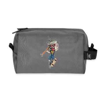 Kassette Weiß 80's TOP - Recycelte Kulturtasche - Anthrazit - Vorne