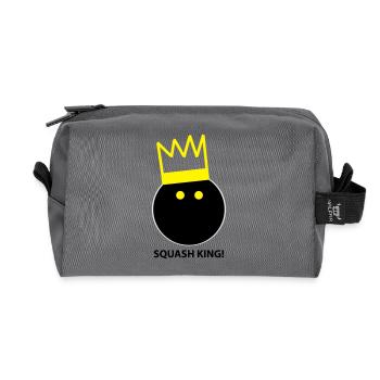 Squash King - Recycled Toiletry Zip Bag - anthracite - Front