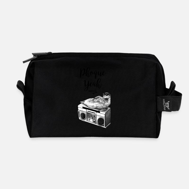 Phoque Yeah - Trousse de toilette en tissu recyclé - noir