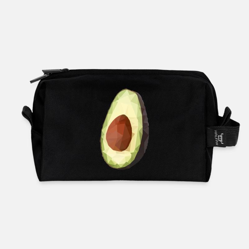 Avocado - Recycelte Kulturtasche - Schwarz