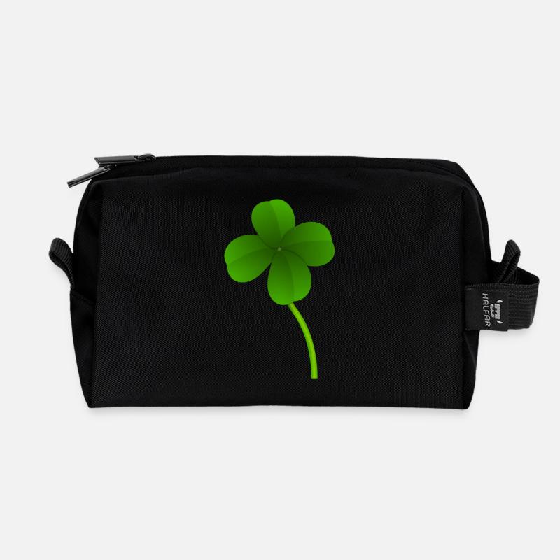 Kleeblatt - Recycelte Kulturtasche - Schwarz