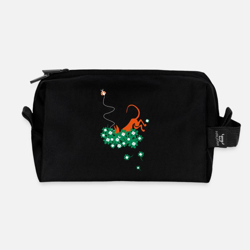 gluck bringer - Recycled Toiletry Zip Bag - black