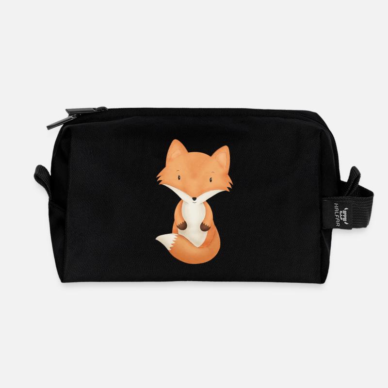 Fuchs - Recycelte Kulturtasche - Schwarz