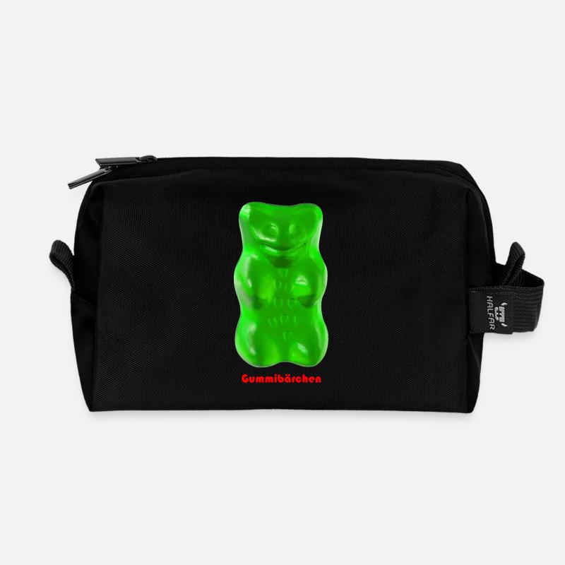 Gummibärchen - Recycelte Kulturtasche - Schwarz