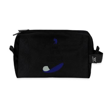 Voler comme une fille - Trousse de toilette en tissu recyclé - noir - Devant