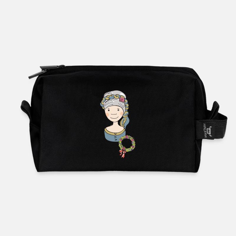 Mittelalter Magd - Recycelte Kulturtasche - Schwarz