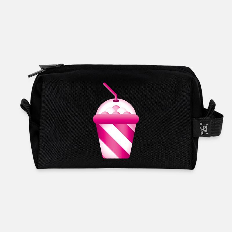 Smiley Shake - Recycelte Kulturtasche - Schwarz