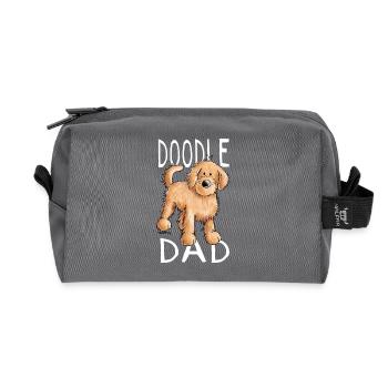 Doodle Dad - Herrchen - Hund - Golden Doodle - Recycelte Kulturtasche - Anthrazit - Vorne