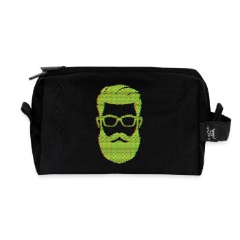Bearded Masculinity Bearded Hairstyle Hair - Recycled Toiletry Zip Bag - black - Front