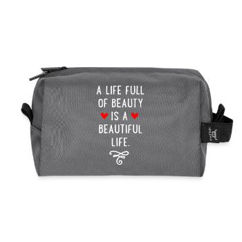 Beauty - Recycled Toiletry Zip Bag - anthracite - Front