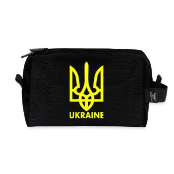 Ukraine - Recycled Toiletry Zip Bag - black - Front