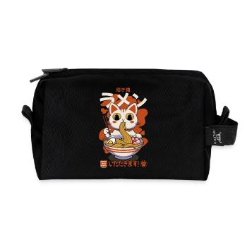 Maneki neko ramen retro - Recycelte Kulturtasche - Schwarz - Vorne