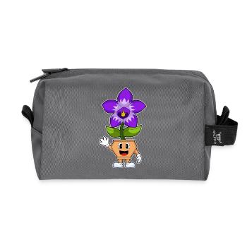 Lustige Orchidee - Recycelte Kulturtasche - Anthrazit - Vorne