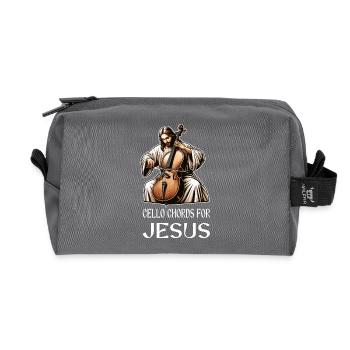 Accords de violoncelle pour Jesus Christian God - Trousse de toilette en tissu recyclé - anthracite - Devant
