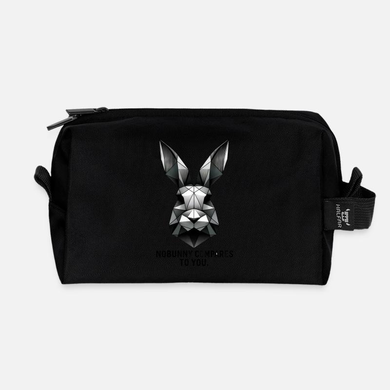 Hase Geometrie "Nobunny Compares to You" - Recycelte Kulturtasche - Schwarz