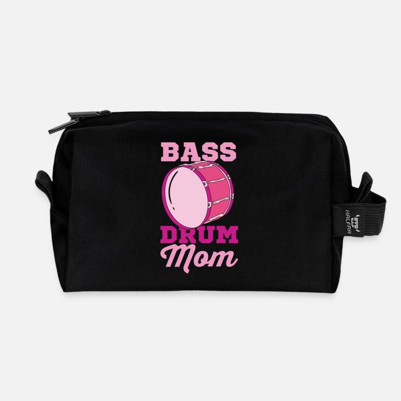 Große Trommel Mama - Recycelte Kulturtasche - Schwarz
