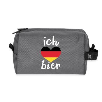 Deutschland Bierliebhaber - Recycelte Kulturtasche - Anthrazit - Vorne
