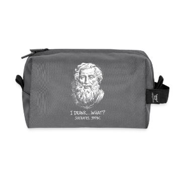 Philosophischer Humor für Denker - Recycelte Kulturtasche - Anthrazit - Vorne