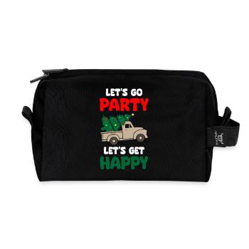 Lets Go Party Lets Get Happy Christmas - Recycelte Kulturtasche - Schwarz - Vorne