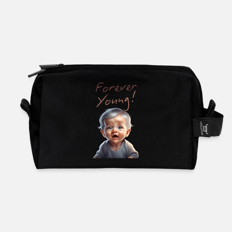 Éternellement jeune - Trousse de toilette en tissu recyclé - noir