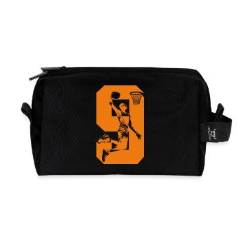 NUMMER 9 BASKETBALL 9. GEBURTSTAG - Recycelte Kulturtasche - Schwarz - Vorne