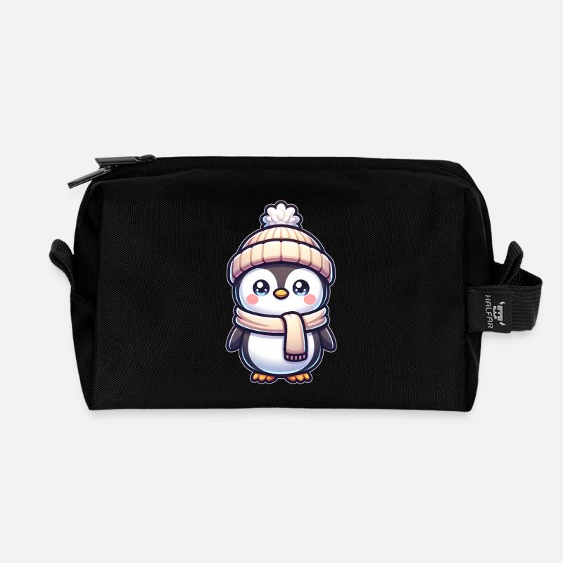 Penguin - Recycled Toiletry Zip Bag - black