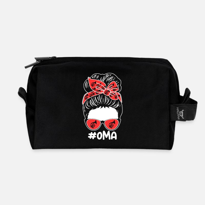 Hornist Oma Waldhorn - Recycelte Kulturtasche - Schwarz