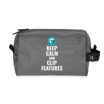 GIS Mapping Data Clip Features Spatial Geoinfo - Recycled Toiletry Zip Bag - anthracite - Front