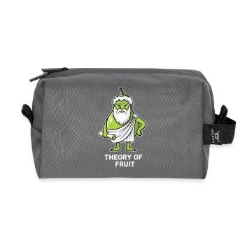 Théorie des fruits : Philosophe Vert Pear - Trousse de toilette en tissu recyclé - anthracite - Devant