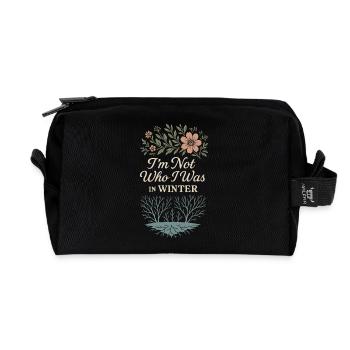 Mindful Growth, Spring Renewal, - Recycled Toiletry Zip Bag - black - Front