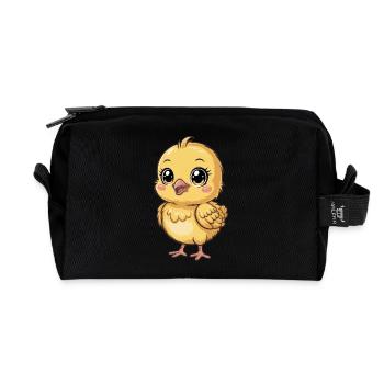 Chick Cute Chick Gift - Recycled Toiletry Zip Bag - black - Front