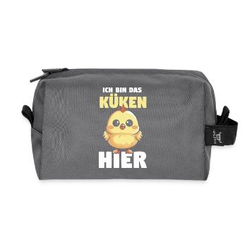Éleveur de poulets Éleveur de ferme poussins - Trousse de toilette en tissu recyclé - anthracite - Devant