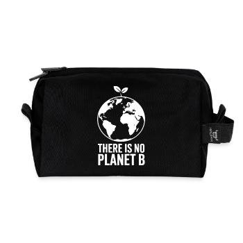 Es gibt kein Plan B, Klimaschutz - Recycelte Kulturtasche - Schwarz - Vorne