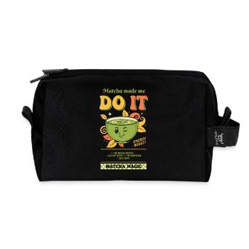Matcha hat mich dazu gebracht, es zu tun Matcha Magic Grüntee-Vibes - Recycelte Kulturtasche - Schwarz - Vorne