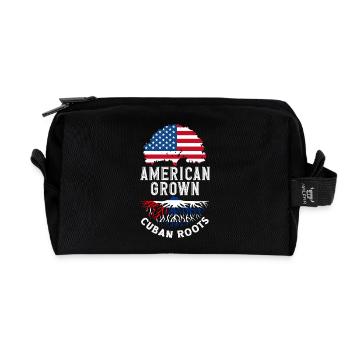 Cuba Pride & Home - Design du drapeau de Cuba - Trousse de toilette en tissu recyclé - noir - Devant