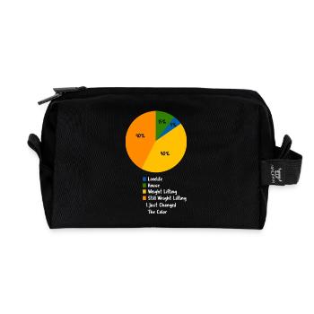 Mein Trupp nennt mich Bruder Slogan Typografie - Recycelte Kulturtasche - Schwarz - Vorne