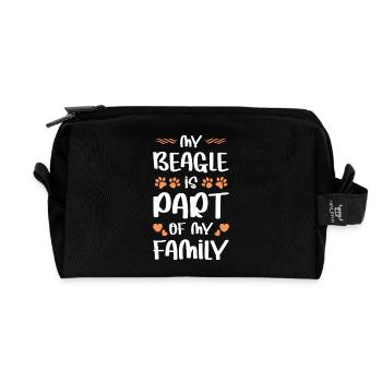 Mein Beagle – Teil der Familie - Recycelte Kulturtasche - Schwarz - Vorne