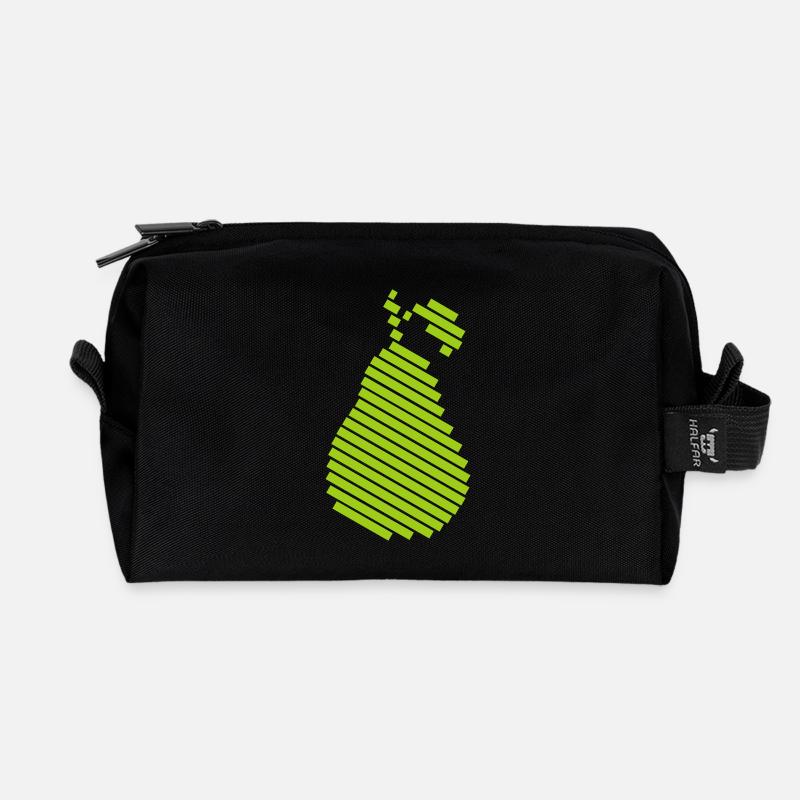 birne - Recycelte Kulturtasche - Schwarz