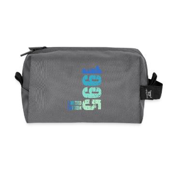 30th Birthday Born in 1995 - Recycled Toiletry Zip Bag - anthracite - Front