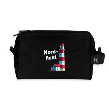 Lighthouse - Recycled Toiletry Zip Bag - black - Front