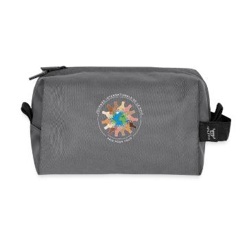 Journée Internationale de la Paix - Recycled Toiletry Zip Bag - anthracite - Front