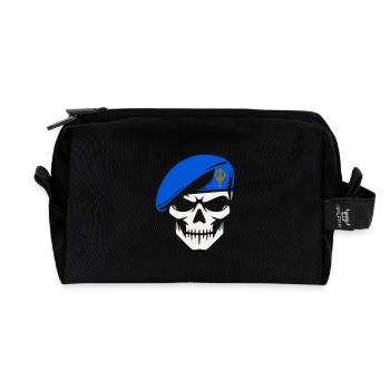 Military caller - Recycled Toiletry Zip Bag - black - Front