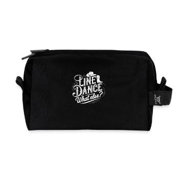 Line Dance was sonst - meine Passion - mein Ding. - Recycelte Kulturtasche - Schwarz - Vorne