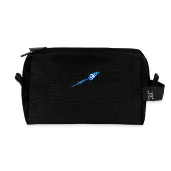 Dart bleu clair - Trousse de toilette en tissu recyclé - noir - Devant