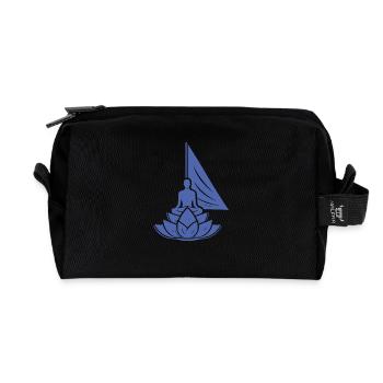 Meditation Sailboat Lotus Inner Peace - Recycled Toiletry Zip Bag - black - Front