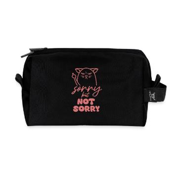 Sorry but not sorry - Recycled Toiletry Zip Bag - black - Front